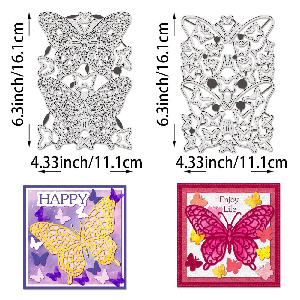 BENECREAT Papillon 3D die de découpe métal relief carte