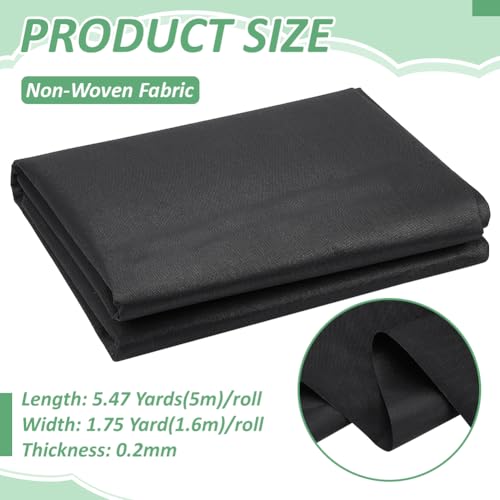 BENECREAT Tissu Housse Poussière Cambric Noir Non-tissé 1,6x5m