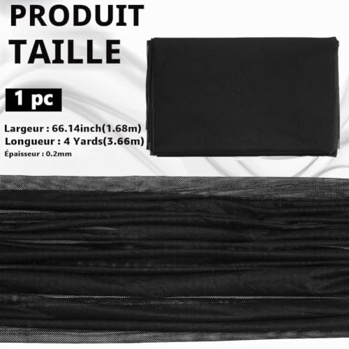 BENECREAT Maille Filet tissu noir 3,65m respirant
