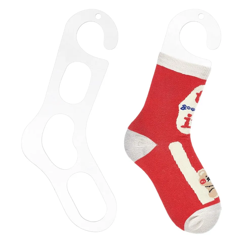 BENECREAT Formes Chaussettes Acrylique 22cm Lot 2 Transparent