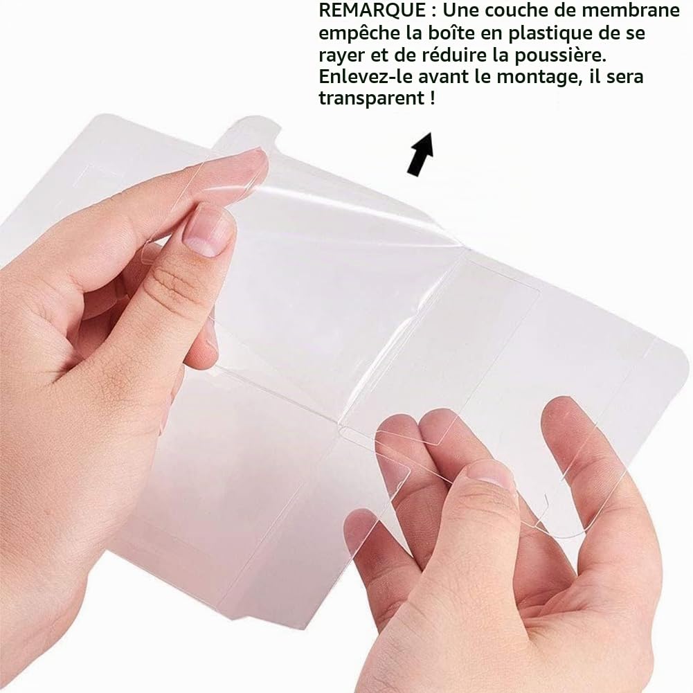 BENECREAT Boîte Plastique Transparente 6x6x6cm 120pcs Cube