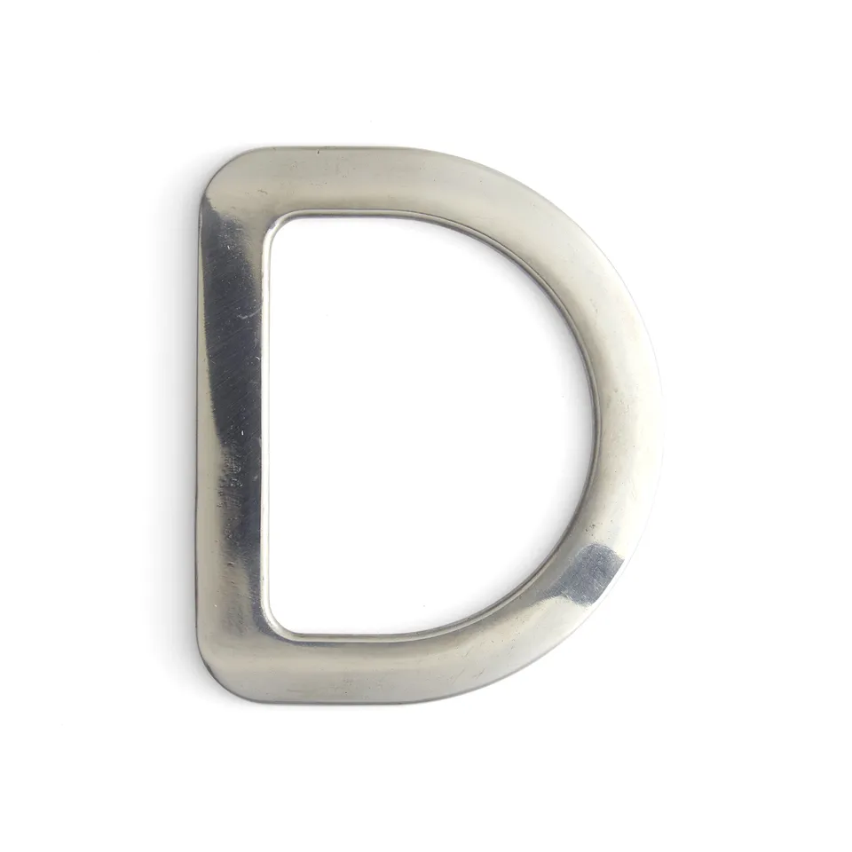 Tandy Leather anneau D gréement plat inox 64 mm