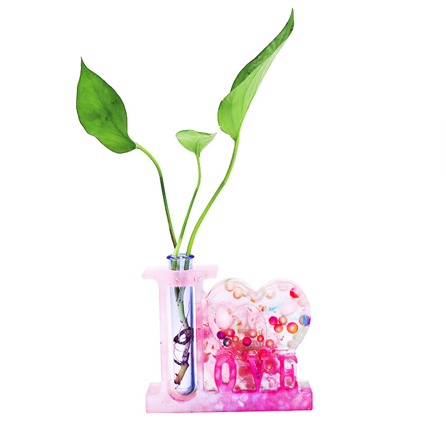 Cayway Moule Résine Vase Cadre Photo 13,6 cm + 3 Tubes