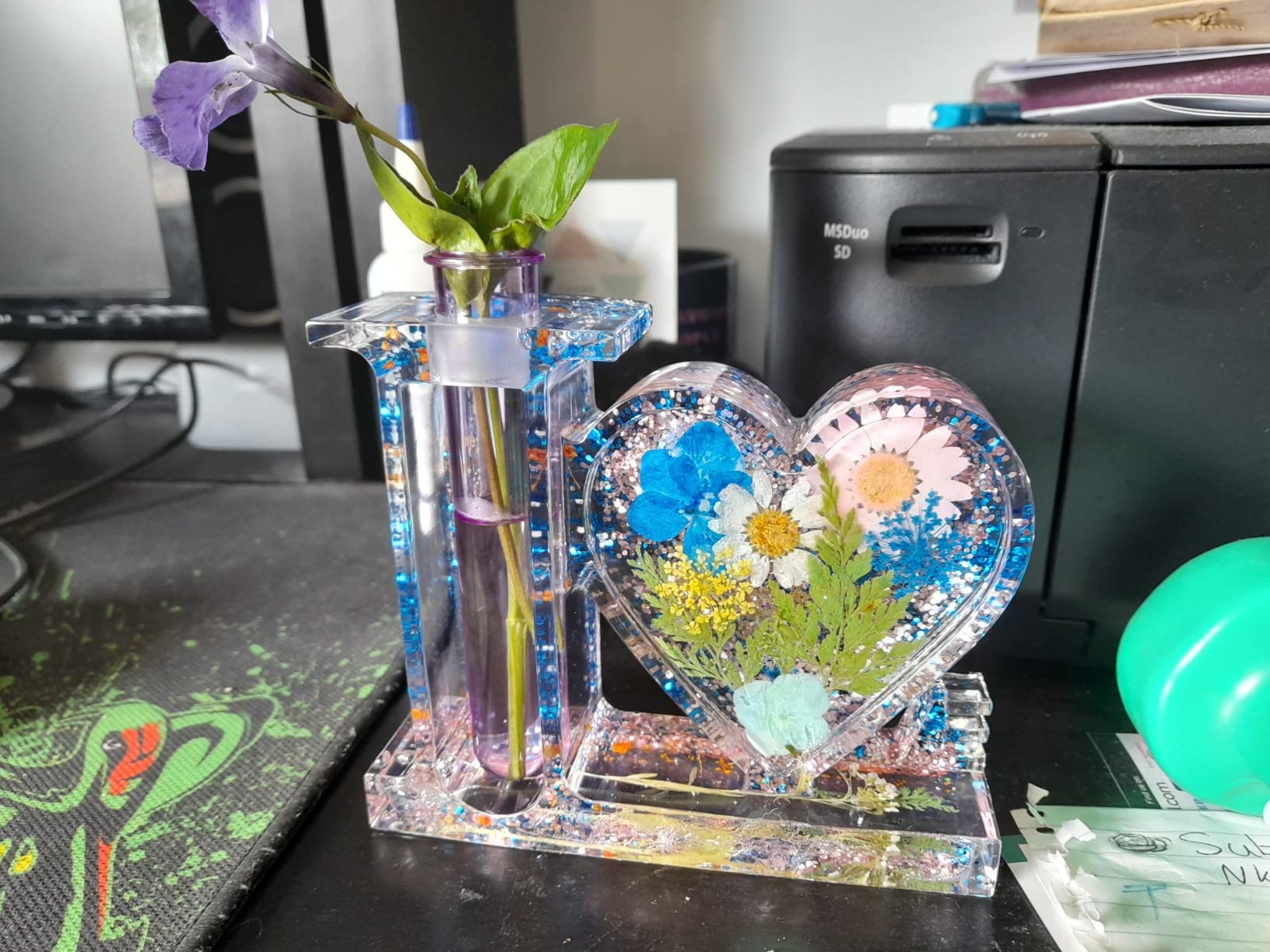 Cayway Moule Résine Vase Cadre Photo 13,6 cm + 3 Tubes