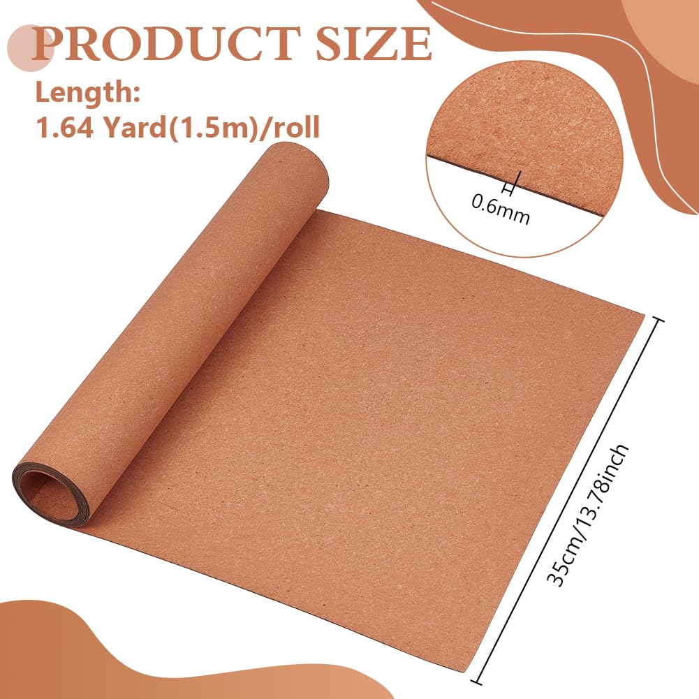 BENECREAT Rouleau raidisseur cuir 150x35cm 0,6mm sable