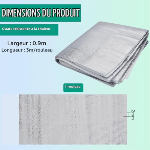 BENECREAT Ouate Thermique Alu 90cm 3m Maniques Isolante