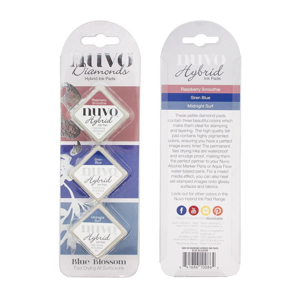 Nuvo Diamonds Blue Blossom tampon encreur 3 pièces bleu