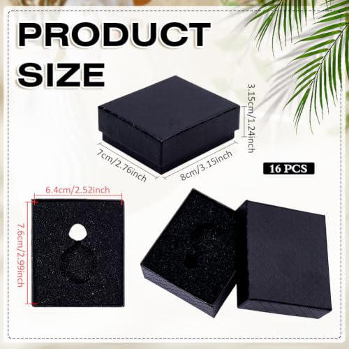 BENECREAT boîte montre gousset carton noir 16 pcs