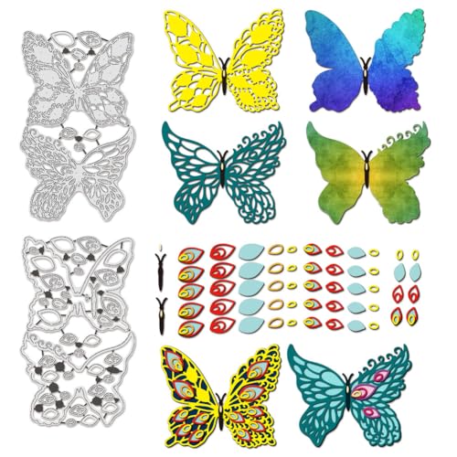 BENECREAT Papillons Plumes de Paon die de découpe métal artistique