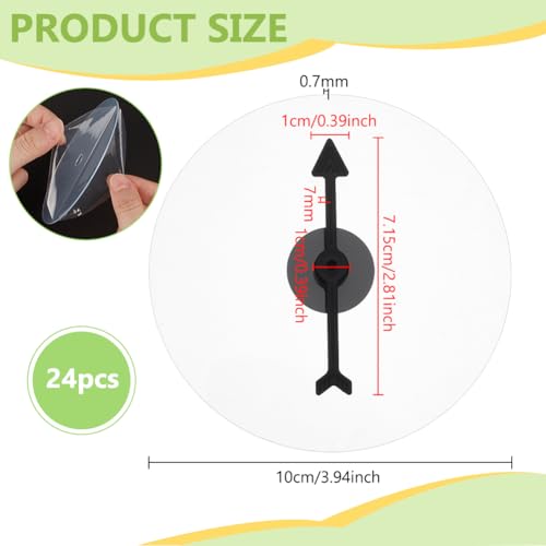 BENECREAT Roulette Jeu Circulaire Transparente 10cm 24 Sets