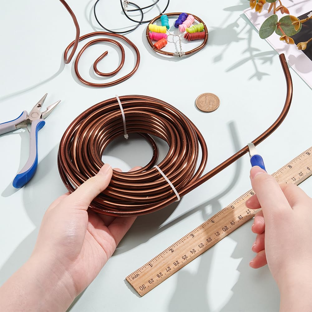 BENECREAT Fil aluminium marron 6mm 7m armature