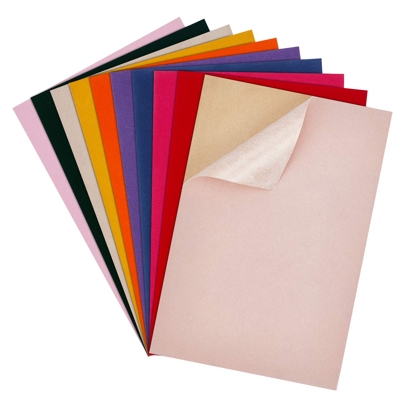 BENECREAT feuilles velours adhésives A4 19 couleurs