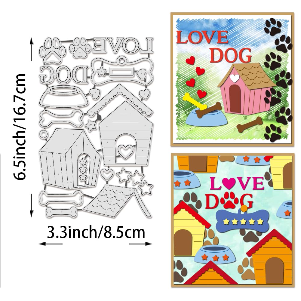 BENECREAT LOVE DOG matrices découpe métal chien 11x18 cm