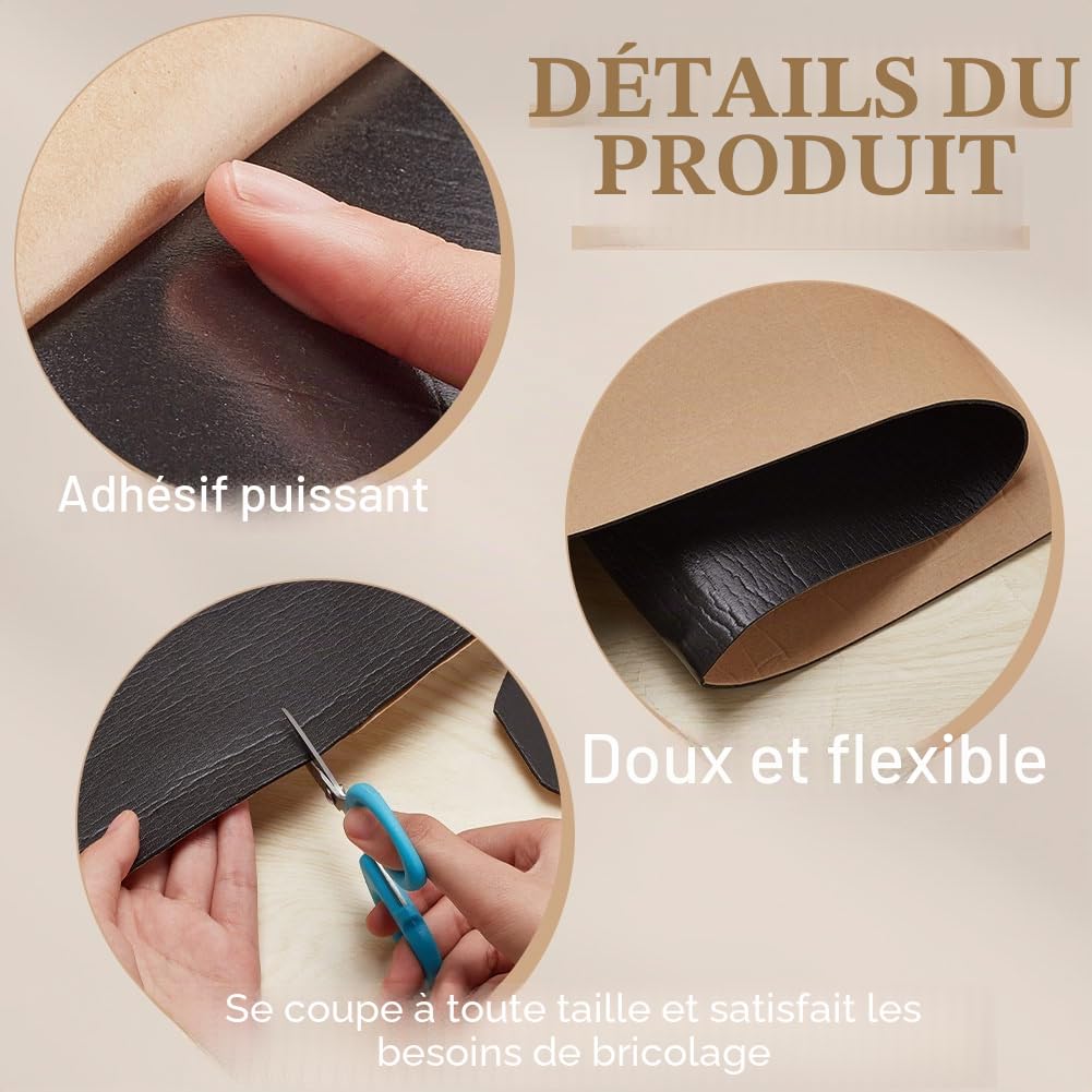 BENECREAT Rouleau Mousse EVA Autocollante 200x30cm 2mm Noir