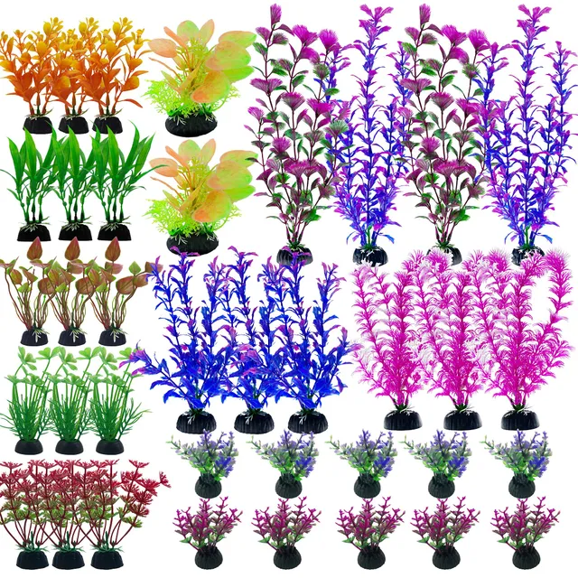 Cayway 37 Plantes Aquarium Plastique Style 1 Vert