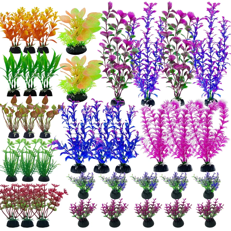Cayway 37 Plantes Aquarium Plastique Style 1 Vert