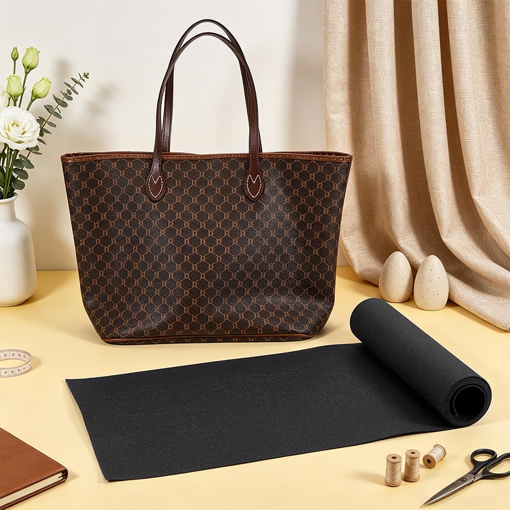 BENECREAT Rouleau Simili Cuir Noir 150x30 cm 1,2 mm