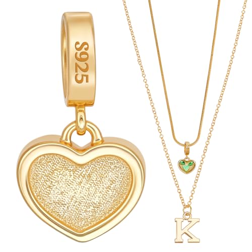 BENECREAT Pendentif Coeur sertissage argent 925 ouvert 8 mm