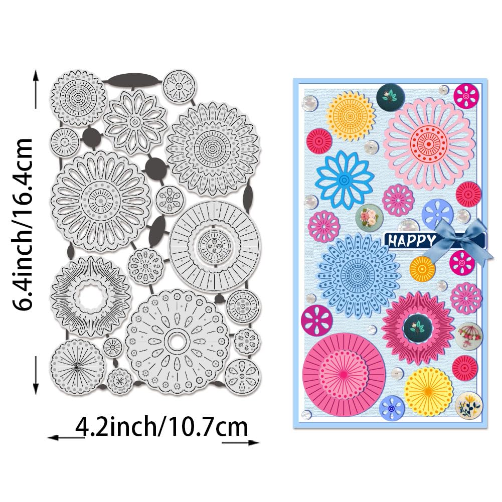 BENECREAT matrice de découpe napperon fleurs 10,7x16,4cm