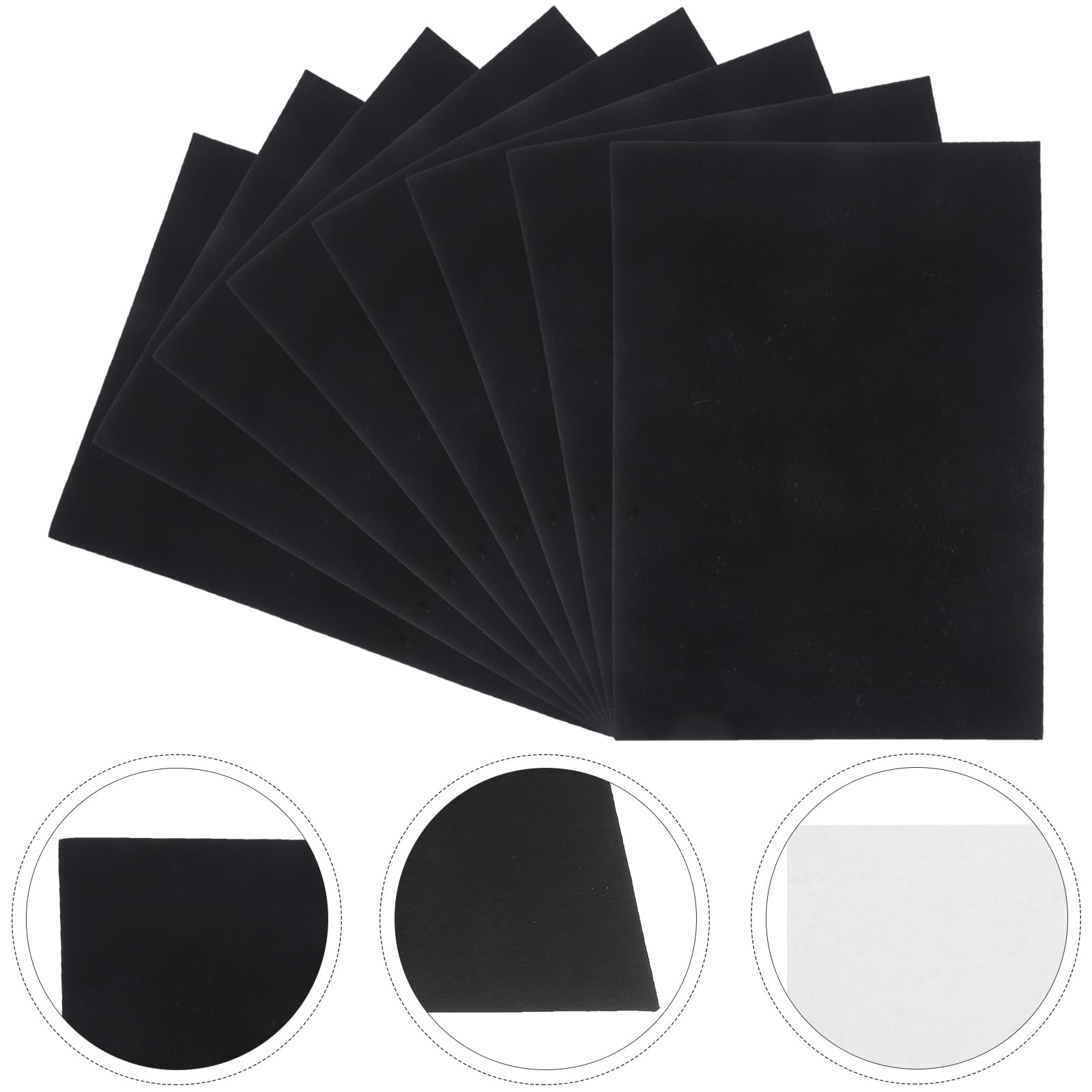 ROSENICE Feutrine Autocollante Noire 30x21cm 10 Feuilles
