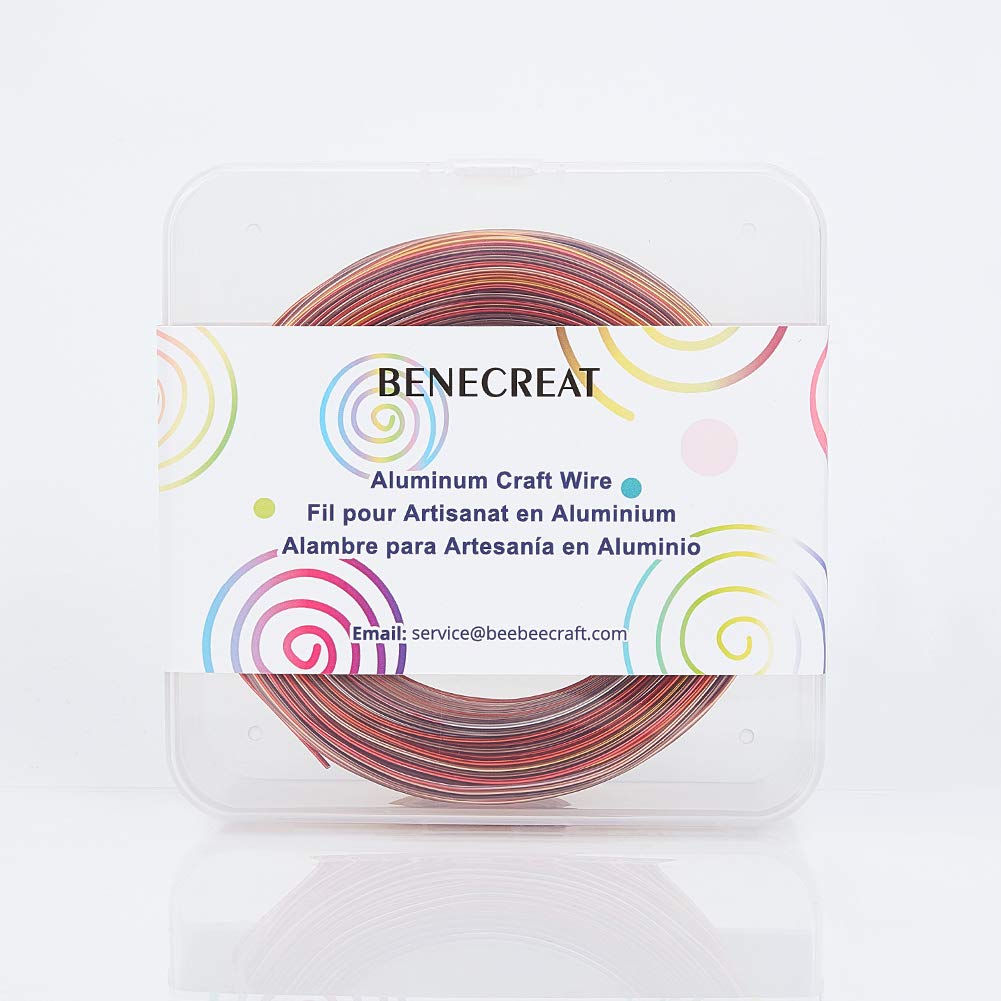 BENECREAT Fil Aluminium Bijoux 1mm 93m 5 Couleurs