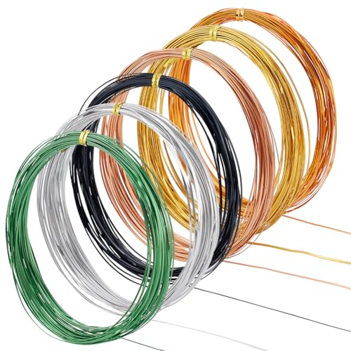 BENECREAT fil aluminium plat bijoux 6 couleurs 60 m
