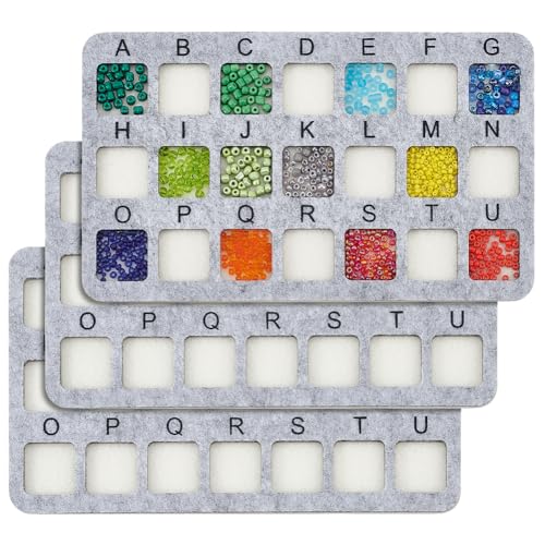 BENECREAT Tapis de Perlage Feutre Gris 12x20,5cm x3