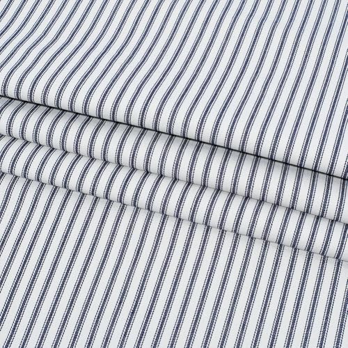 BENECREAT tissu rayures tissu polycoton bleu foncé 1,8 m