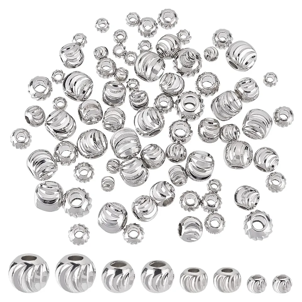 BENECREAT Perles Intercalaires Laiton 80 pcs 3-6mm