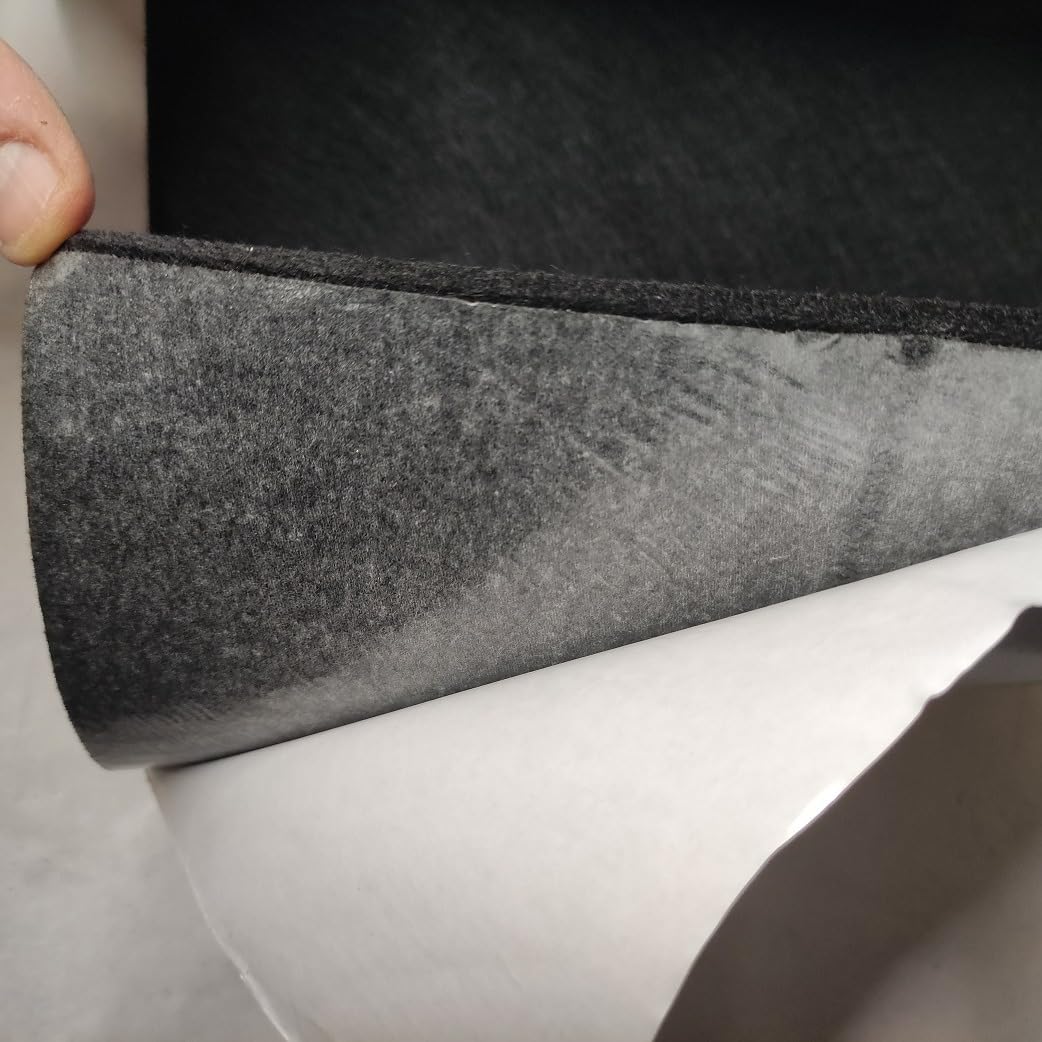 BENECREAT Feutre Tissu Rouleau 3m x 24cm 2mm Gris Clair
