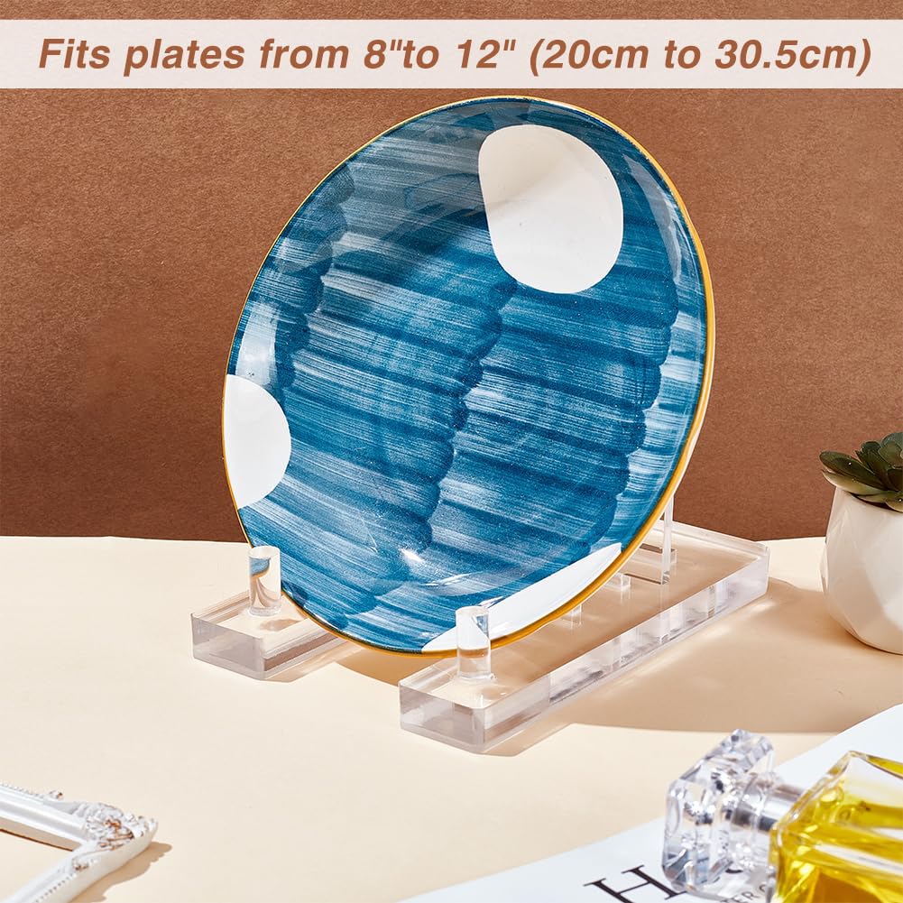 BENECREAT Support Chevalet Acrylique Transparent Réglable 17x11,6cm