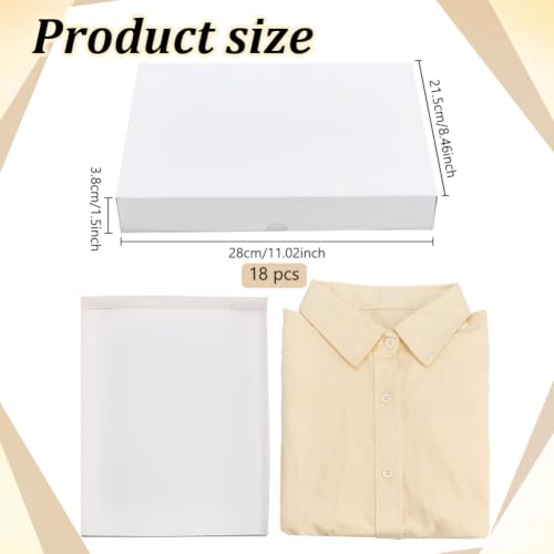 BENECREAT boîtes chemises papier blanc 280mm 18 pièces