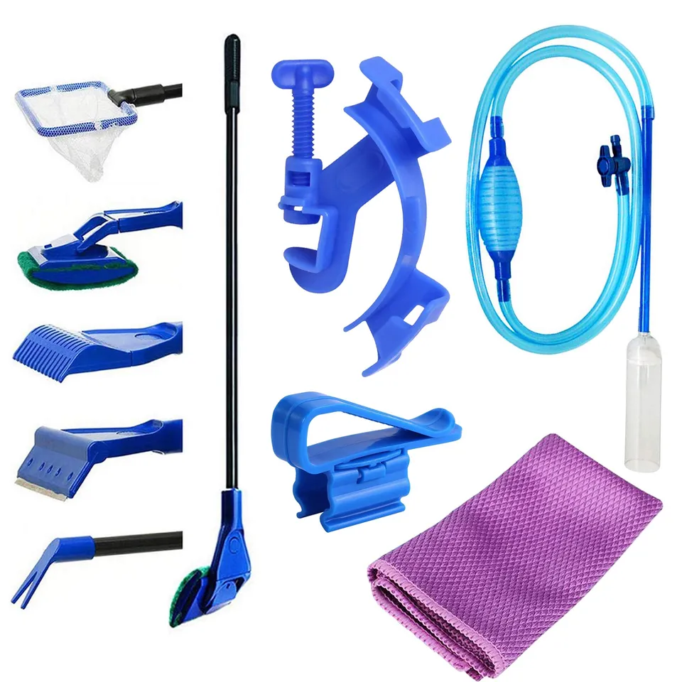 Cayway kit nettoyage aquarium 6 en 1 avec siphon