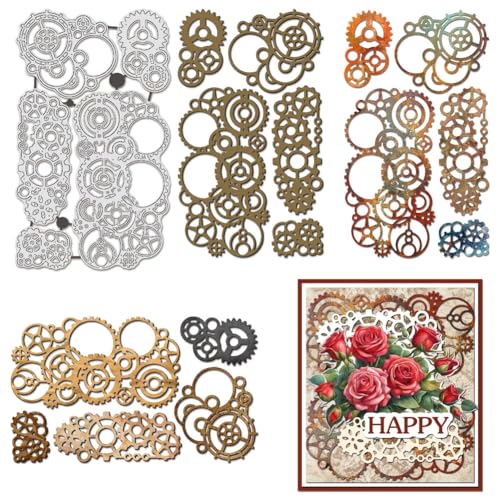BENECREAT Punk Gears dies de découpe engrenages acier 10,5x17,8cm