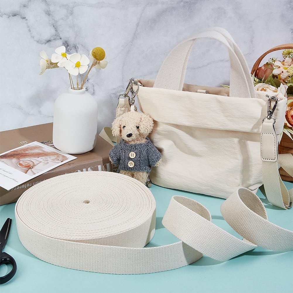 BENECREAT ruban sangle coton beige 40mm x16,74m chevrons