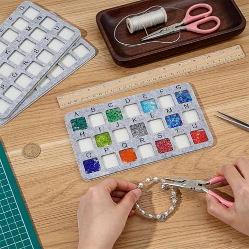 BENECREAT Tapis de Perlage Feutre Gris 12x20,5cm x3