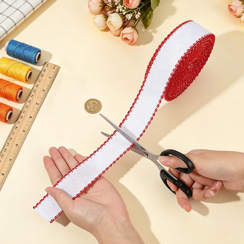 BENECREAT Aida bande broderie point de croix Firebrick 13,5 m