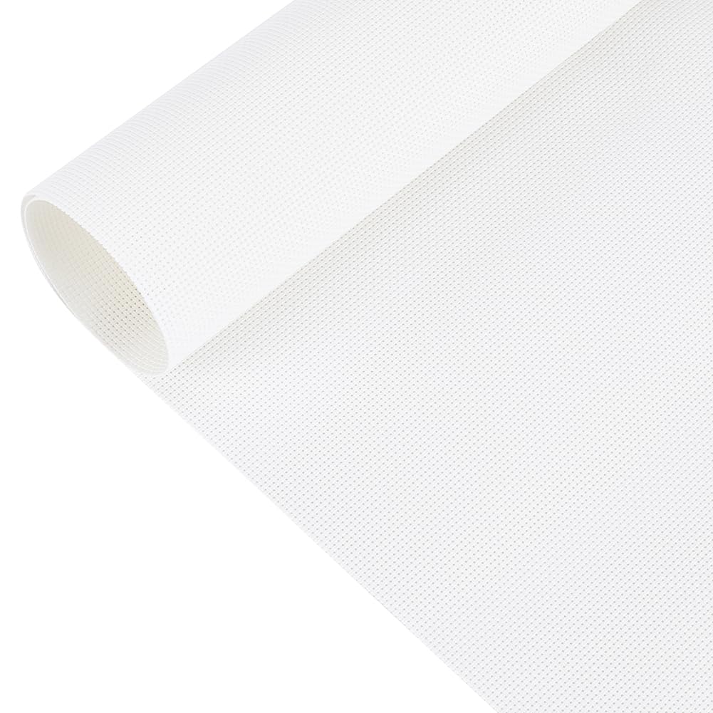 BENECREAT Toile Aïda Plastique 14CT blanche 100x40cm