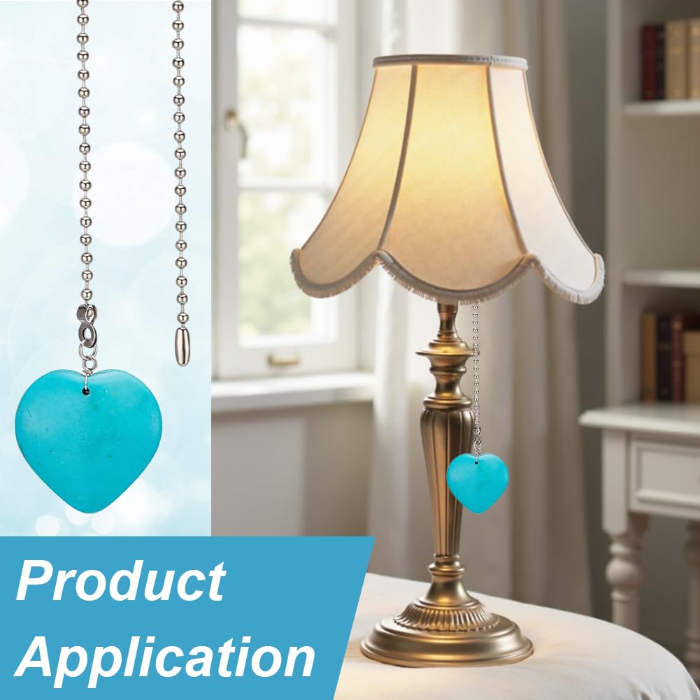 BENECREAT 4 chaînes tirage gemme naturelle 36cm luminaire