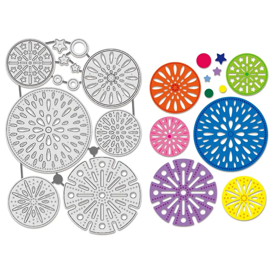 BENECREAT Feu d'artifice matrice de découpe scrapbooking métal 0,8 mm