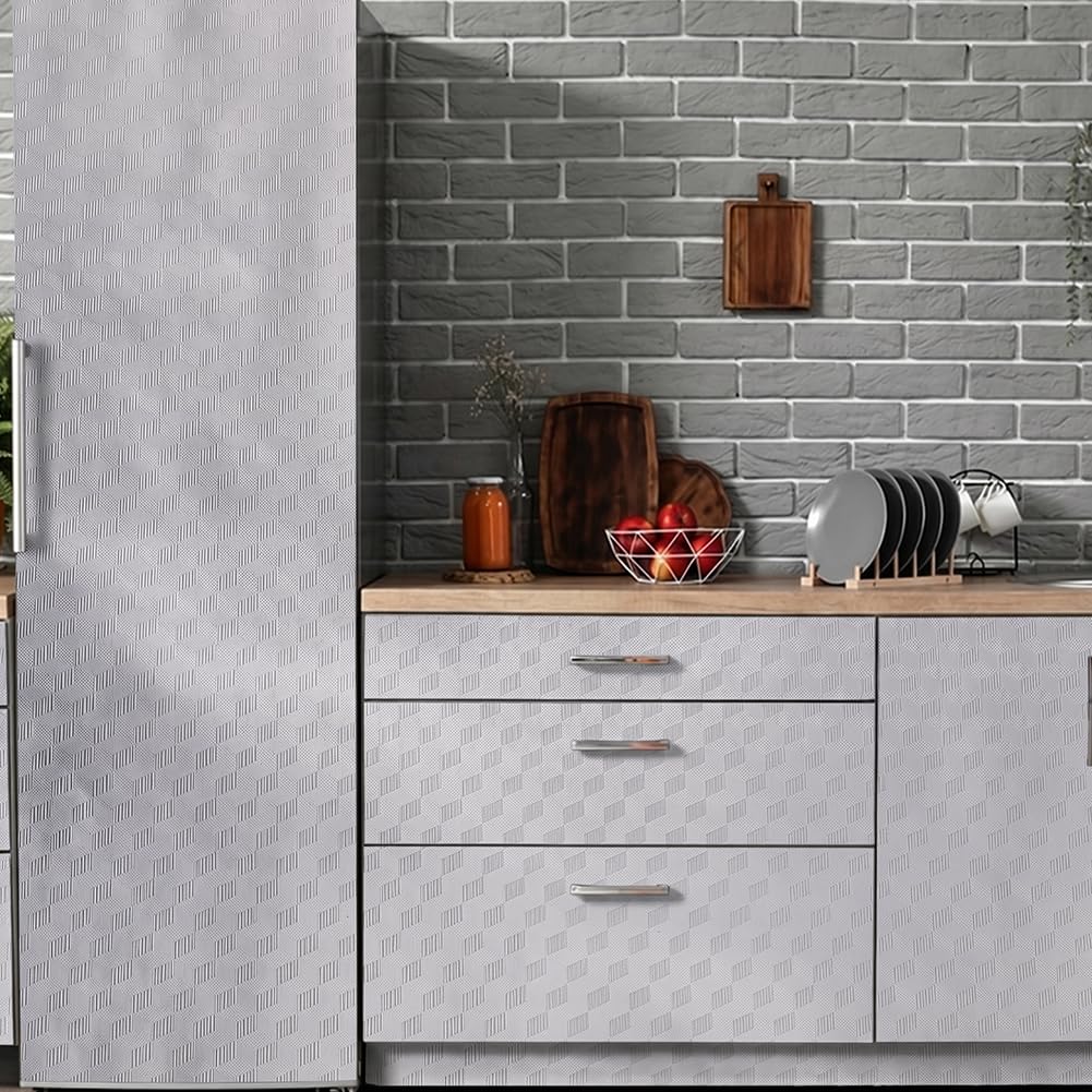 BENECREAT alu rouleau adhesif argente damier 10m relief