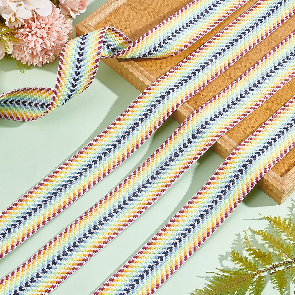 BENECREAT Sangle Coton Jacquard Flèche 38mm 4,6m Multicolore