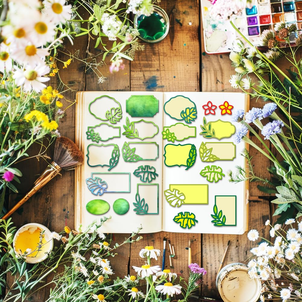 BENECREAT Dies Cadre Feuilles Palmier Tropical Scrapbooking