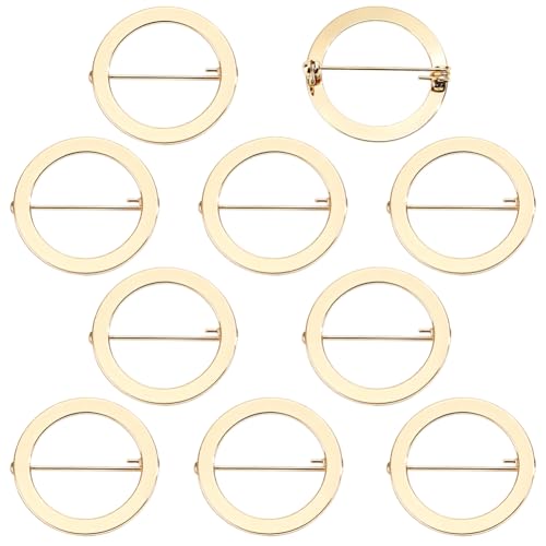 BENECREAT Broche cercle doré 31mm lot de 10