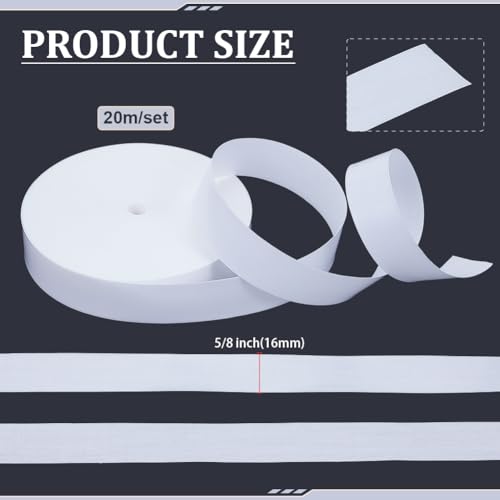 BENECREAT Étiquette Thermocollante 16mm Ruban 20m Coton