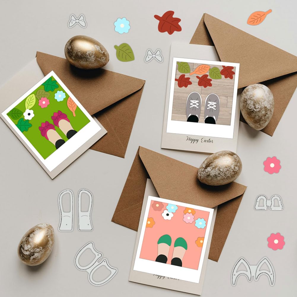 BENECREAT cadre photo dies scrapbooking chaussures feuilles