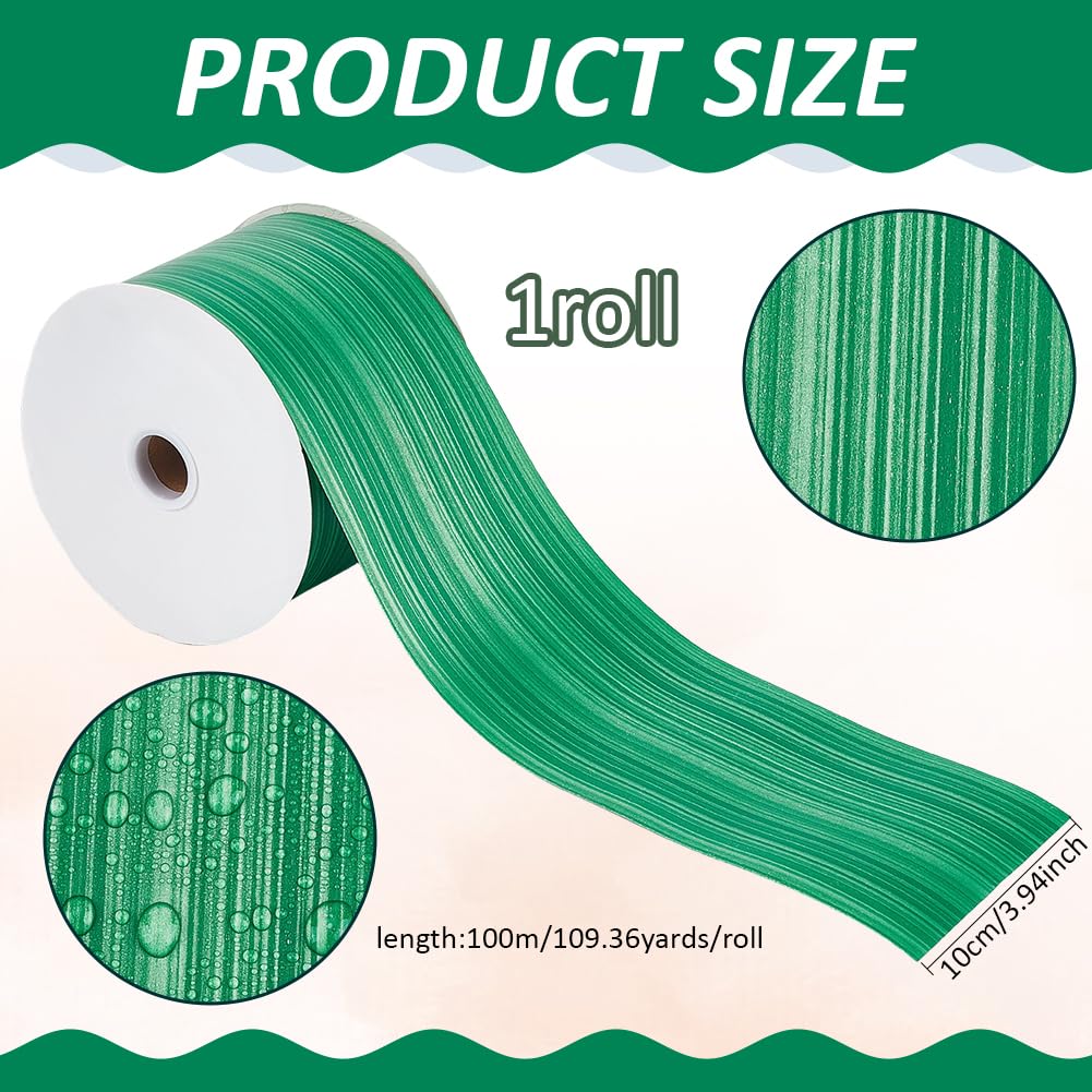 BENECREAT ruban satin fleuriste argenté 10 cm x 100 m