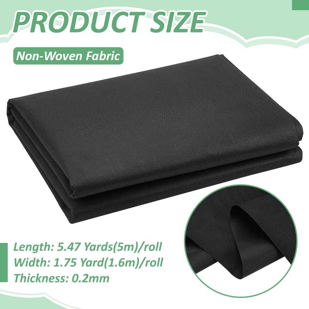 BENECREAT Tissu Housse Poussière Cambric Noir Non-tissé 1,6x5m