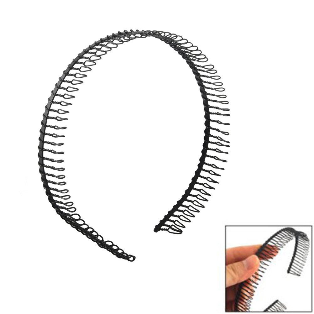 ROSENICE Serre-tête peigne métal noir 80 dents femme