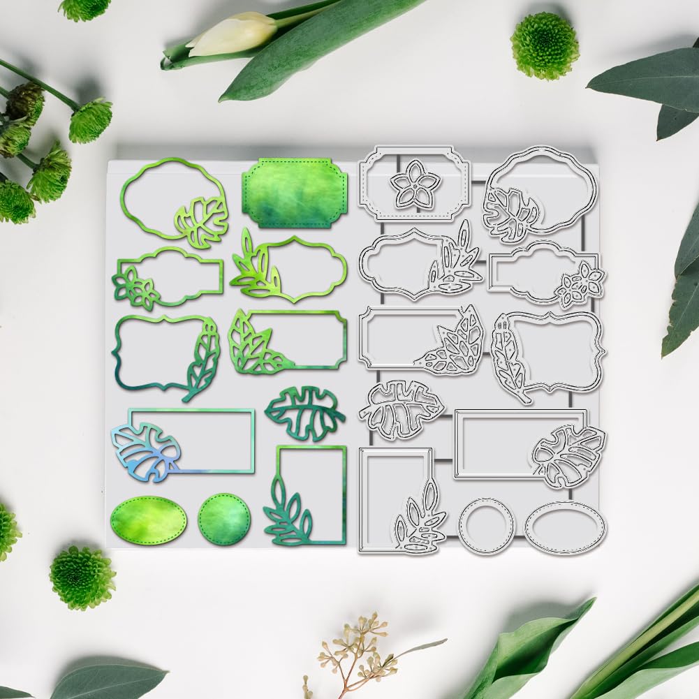 BENECREAT Dies Cadre Feuilles Palmier Tropical Scrapbooking